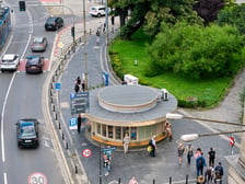 Kiosk Okraglak na placu Kościuszki
