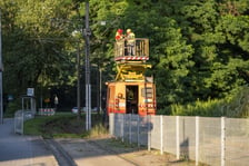 Usuwanie drzewa, które przewróciło się na torowisko i trakcję tramwajową na ul. Kwidzyńskiej - 24 lipca 2026 r.