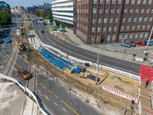 Od soboty (1 sierpnia) całkowicie wyłączono ruch tramwajowy na remontowanym odcinku ul. Traugutta, 1.08.2026 r.