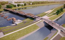 <p>Wizualizacja poszerzonych Most&oacute;w Trzebnickich, kt&oacute;ra nie może zostać zrealizowana.</p>