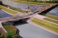 <p>Wizualizacja poszerzonych Most&oacute;w Trzebnickich, kt&oacute;ra nie może zostać zrealizowana.</p>