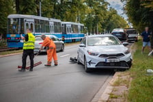 Kolizja w rejonie skrzyżowania ul. Powstańców Śląskich i Jastrzębiej, 7.08.2026 r.