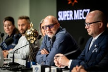 <p>Tomasz Rachwał, konferencja prasowa przed Super Meczem na Tarczyński Arenie</p>