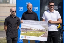 Briefing prasowy ws. podpisania umowy na projekt kompleksowej modernizacji Wrocławskiego Welodromu im. Wernera Józefa Grundmanna.