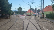 <p>Zajezdnia Dąbie, 10.08.2026. Szpilkostrada w budowie.</p>