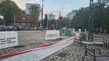 <p>Zajezdnia Dąbie, 10.08.2026. Szpilkostrada w budowie.</p>