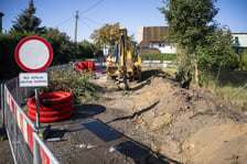 Początek przebudowy ulicy Chrzanowskiego (zdjęcie z piątku 21 sierpnia 2026)