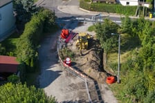 Początek przebudowy ulicy Chrzanowskiego (zdjęcie z piątku 21 sierpnia 2026)