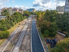 Prace przy przebudowie ulicy Gajowickiej na odcinku od al. Hallera do ul. Zaporoskiej (zdjęcie z 20 sierpnia 2026)