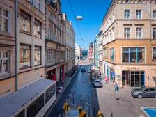 Obecny stan odcinka ul. Ruskiej między Placem Solnym a ul. Kazimierza Wielkiego.