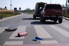 Wypadek na skrzyżowaniu ul. Kosmonautów i 11 listopada, 27.08.2026 r.