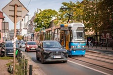 Kolizja samochodów na ulicy Traugutta
