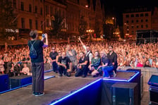 Koncert Budki Suflera i Justyny Steczkowskiej na Rynku.