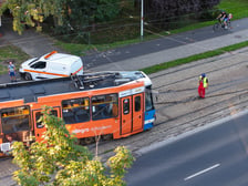 Wykolejenie tramwaju na pętli Krzyki, 29.09.2026 r.