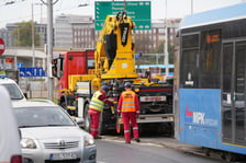 Wykolejenie tramwaju przy Moście Grunwaldzkim, 15.10.2026 r.
