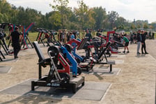 Trening na nowej siłowni plenerowej WK DZIK