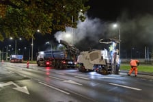 Nocne prace na ulicy Krzywoustego. Zdjęcie z poniedziałku 19 października