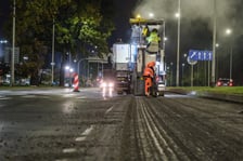 Nocne prace na ulicy Krzywoustego. Zdjęcie z poniedziałku 19 października