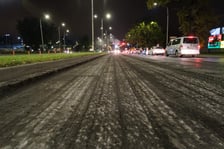 Nocne prace na ulicy Krzywoustego. Zdjęcie z poniedziałku 19 października