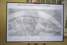 Mapa z lokalizacją systemu mobilnych zamknięć przeciwpowodziowych.
