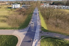 Ślęzoujście - ulica i wał przeciwpowodziowy na Maślicach - wizualizacja