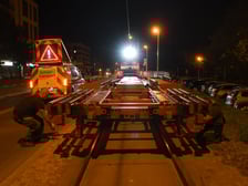 Nocny przyjazd 21. tramwaju Moderus Gamma do Wrocławia