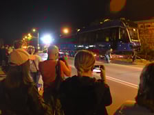 Nocny przyjazd 21. tramwaju Moderus Gamma do Wrocławia