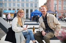 Na zdjęciu uczestnicy Wrocławskiego Oktoberfest 2022 na placu Nowy Targ