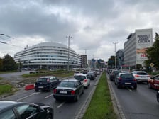 Pożar w kamienicy w pobliżu konsulatu Niemiec przy ul. Podwale. Brak przejazdu. Duże korki