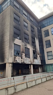 Płomienie pojawiły się na Uniwersytecie Przyrodniczym w czwartek, 13 października