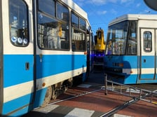 tramwaj wykolejony na pl. Legionów