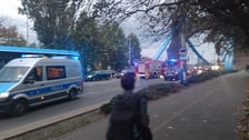 Tramwaj zderzył się z autem na placu Grunwaldzkim. Na zdjęciu miejsce zdarzenia