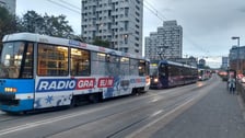 Tramwaj zderzył się z autem na placu Grunwaldzkim. Na zdjęciu miejsce zdarzenia