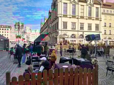Nagrywanie scen do filmu ?Orzeł? w Rynku we Wrocławiu.