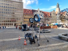 Nagrywanie scen do filmu - Orzeł, w Rynku we Wrocławiu.