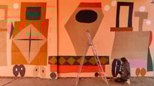 Na zdjęciu mural Pawła Mildnera na osiedlu Karłowice-Różanka