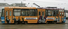 Tramwaj MPK Wrocław promujący Wrocławski Tor Wyścigów Konnych - Partynice