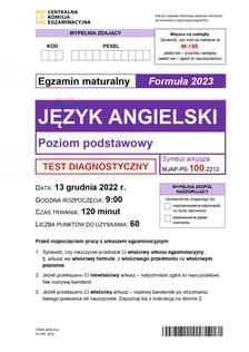 Matura próbna 2023 z języka angielskiego - arkusz egzaminacyjny, CKE