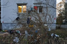 Miejsce pożaru przy ul. Ulanowskiego we Wrocławiu