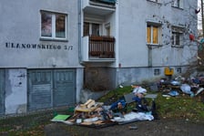 Miejsce pożaru przy ul. Ulanowskiego we Wrocławiu