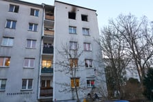 Miejsce pożaru przy ul. Ulanowskiego we Wrocławiu