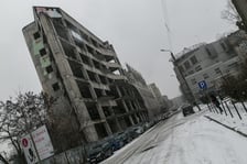 Na zdjęciu rozbiórka dawnego parkingu, zwanego szkieletorem