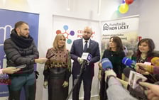 Konferencja prasowa podczas otwarcia Centrum Pomocy Dzieciom