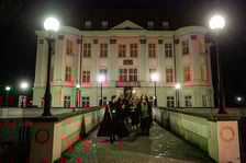 <p>Na zdjęciu: Leśnicki zamek podczas nocnego zwiedzania</p>
