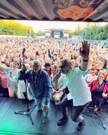 Dziennikarze i słuchacze Radia 357 na festiwalu Żywiec Męskie Granie 2022 r.