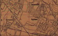 Fragment mapy Wrocławia z lat 40. XX wieku