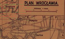 Fragment mapy Wrocławia z lat 40. XX wieku