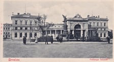 <p>Na zdjęciu Dworzec Świebodzki we Wrocławiu, 1895-1903</p>