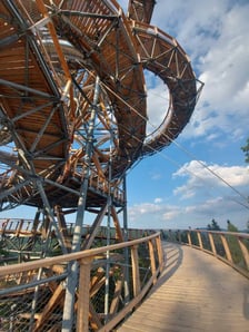 <h3><strong>Sky walk, Świerad&oacute;w-Zdr&oacute;j&nbsp;</strong></h3>
<ul>
<li>wieża widokowa o wysokości 62 metr&oacute;w;</li>
<li>zawiera elementy edukacyjne i ekstremalne, np. siatkę w kształcie kropli czy przeszkloną podłogę;</li>
<li>atrakcją jest r&oacute;wnież 105-metrowa zjeżdżalnia, z kt&oacute;rej mogą zjechać zar&oacute;wno dzieci, jak i dorośli;</li>
<li>wstęp płatny&nbsp;&ndash; bilet cały (powyżej 12 lat: 69 zł; ulgowy (od 3 do niecałych 12 lat): 53 zł. <a href="https://www.visitskywalk.today/cennik/" target="_blank" rel="noopener">Cennik można zobaczyć na stronie internetowej.</a></li>
</ul>