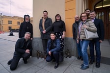 Odsłonięcie figurek dwóch krasnali - Wolontariusza i Uchodźczyni. Wrocław, 24.03.2023